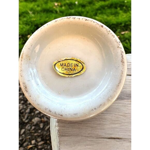 Hiram Walker Peppermint Schnapps White Ceramic Shot Glass Vintage Logo - Picture 6 of 6